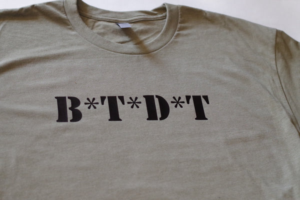 B*T*D*T T-shirt with Flag logo left sleeve